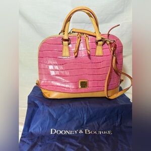 Dooney & Bourke Pink and Tan Shoulder Bag
